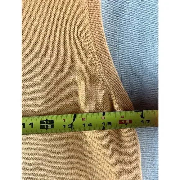 Susan Bristol Cats Sweater Vest Womens Large Orange Pink Beaded Calico Sequins - Picture 12 of 13